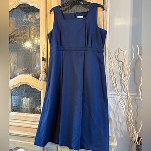 Marion Maternity Dress Elegant Navy Blue Sleeveless Dress